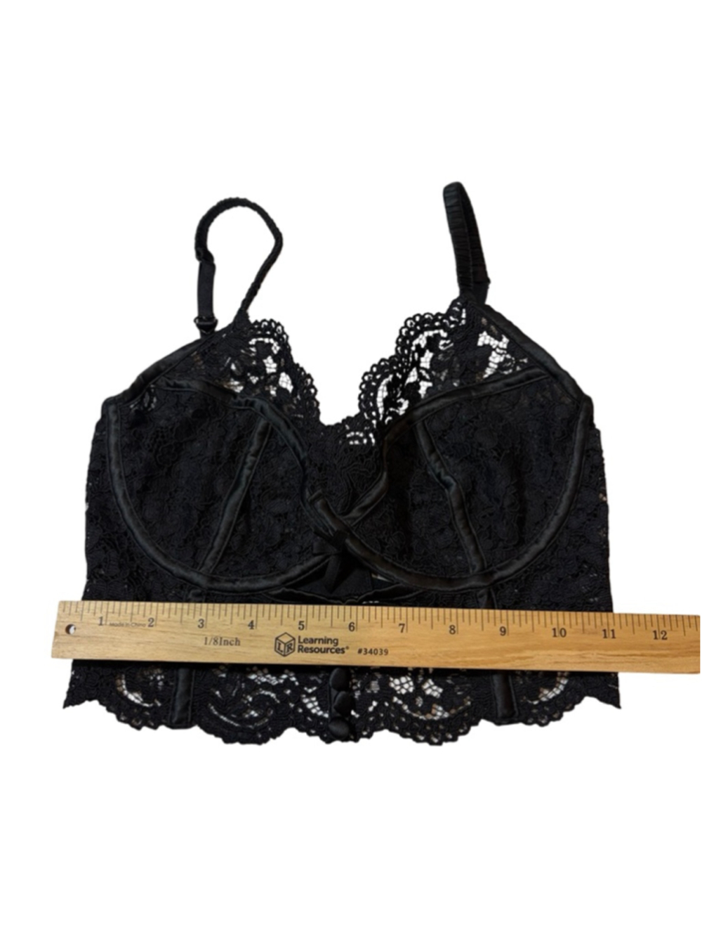 For Love & Lemons Black Lace Bustier Corset Top Underwire Lingerie Bralette - Picture 2 of 7